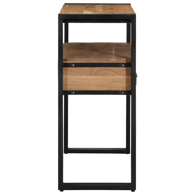 vidaXL Konzolasztal fiókkal Barna 90 x 33 x 75 cm tömör akácfa