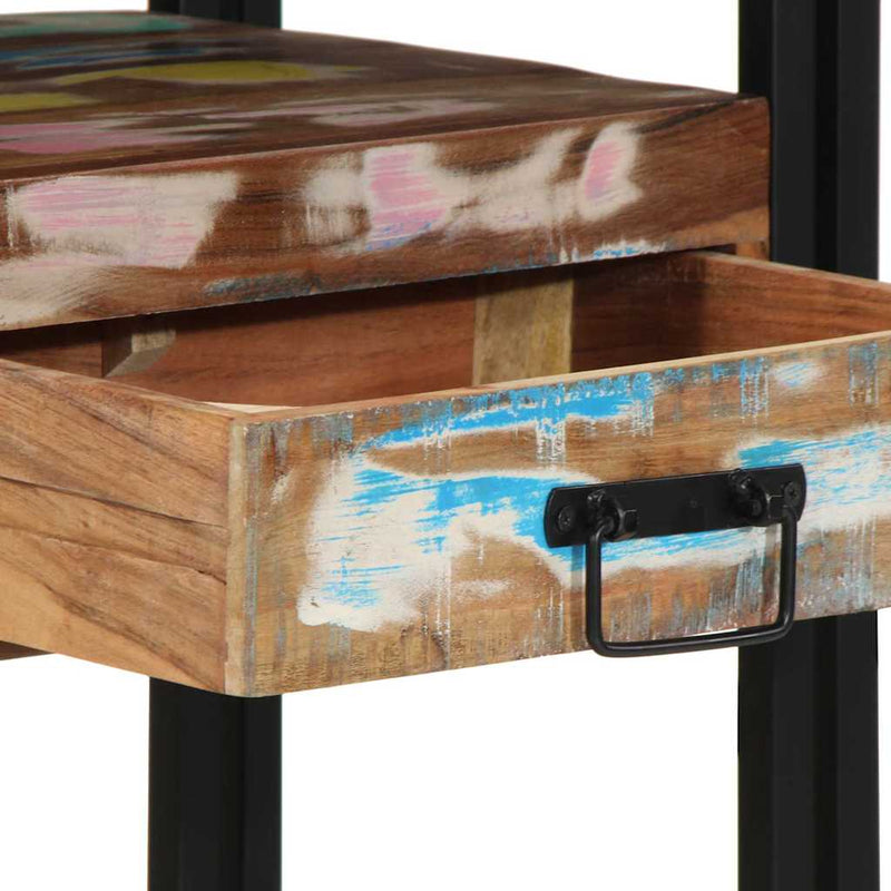 vidaXL Konzolasztal Sokszínű 90 x 33 x 75 cm tömör újrahasznosított fa