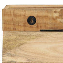 vidaXL Kabáthorog polcokkal Barna 73 x 19 x 23 cm Tömör mangófa