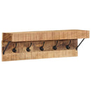 vidaXL Kabáthorog Falra szerelhető Barna 73 x 19 x 23 cm Tömör mangófa