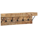 vidaXL Kabáthorog polcokkal Barna 73 x 19 x 23 cm Tömör mangófa