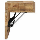 vidaXL Kabáthorog Falra szerelhető Barna 73 x 19 x 23 cm Tömör mangófa