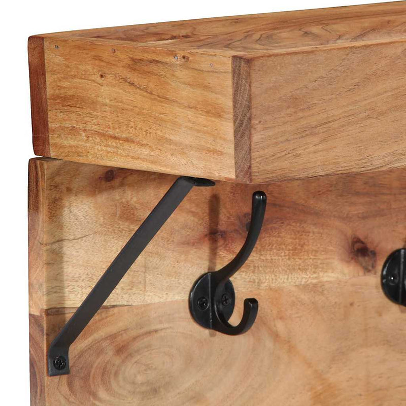 vidaXL Fogas polcokkal tárolóval Barna 73 x 19 x 23 cm Tömör akácfa