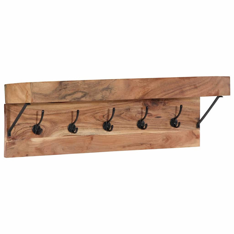vidaXL Fogas polcokkal tárolóval Barna 73 x 19 x 23 cm Tömör akácfa