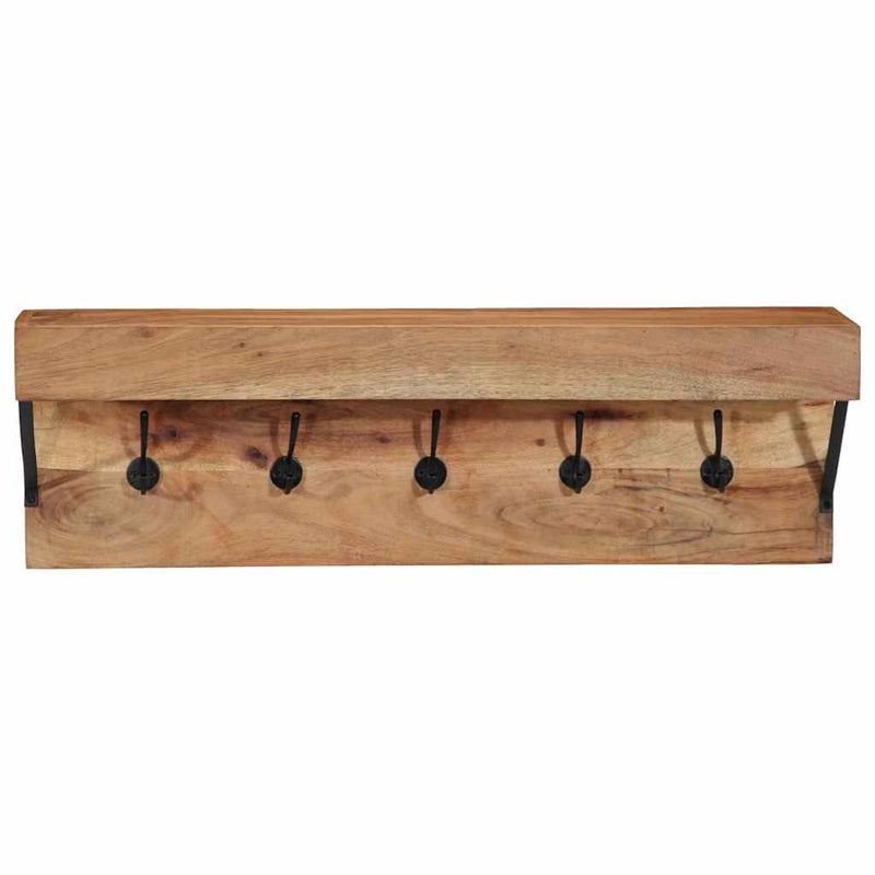 vidaXL Fogas polcokkal tárolóval Barna 73 x 19 x 23 cm Tömör akácfa