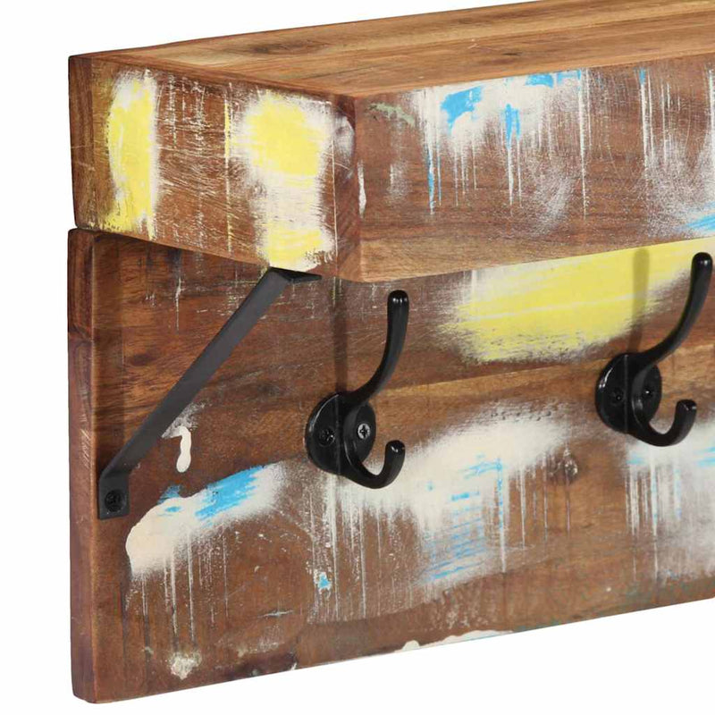 vidaXL Fogas polcokkal Barna 73 x 19 x 23 cm Tömör újrahasznosított fa