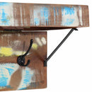 vidaXL Kabáthorog Sokszínű 73 x 19 x 23 cm Tömör újrahasznosított fa