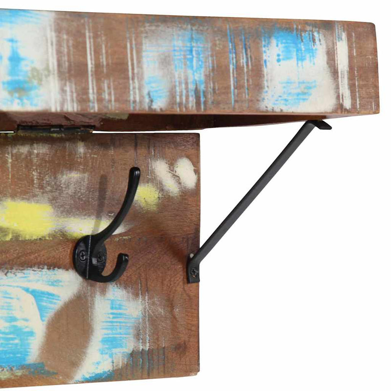 vidaXL Fogas polcokkal Barna 73 x 19 x 23 cm Tömör újrahasznosított fa