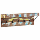 vidaXL Kabáthorog Sokszínű 73 x 19 x 23 cm Tömör újrahasznosított fa