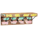 vidaXL Kabáthorog Barna 73 x 19 x 23 cm Tömör újrahasznosított fa