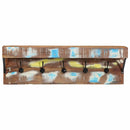 vidaXL Kabáthorog Sokszínű 73 x 19 x 23 cm Tömör újrahasznosított fa