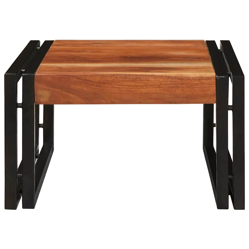 vidaXL Fürdőszobai polc polcokkal 40 x 50 x 23 cm Tömör mangófa és vas