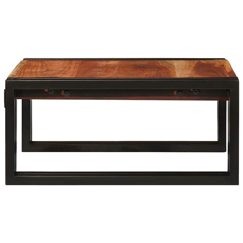vidaXL Fürdőszobai polc polcokkal 40 x 50 x 23 cm Tömör mangófa és vas