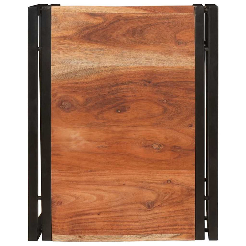 vidaXL Fürdőszobai polc polcokkal 40 x 50 x 23 cm Tömör mangófa és vas