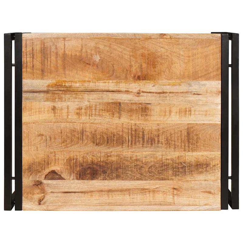 vidaXL Fürdőszobai polc polcokkal 65 x 50 x 23 cm Tömör mangófa és vas