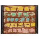 vidaXL Fürdőszobai polc polcokkal 65 x 50 x 23 cm Tömör mangófa és vas