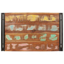 vidaXL Fürdőszobai polc polcokkal 80 x 50 x 23 cm Tömör mangófa és vas