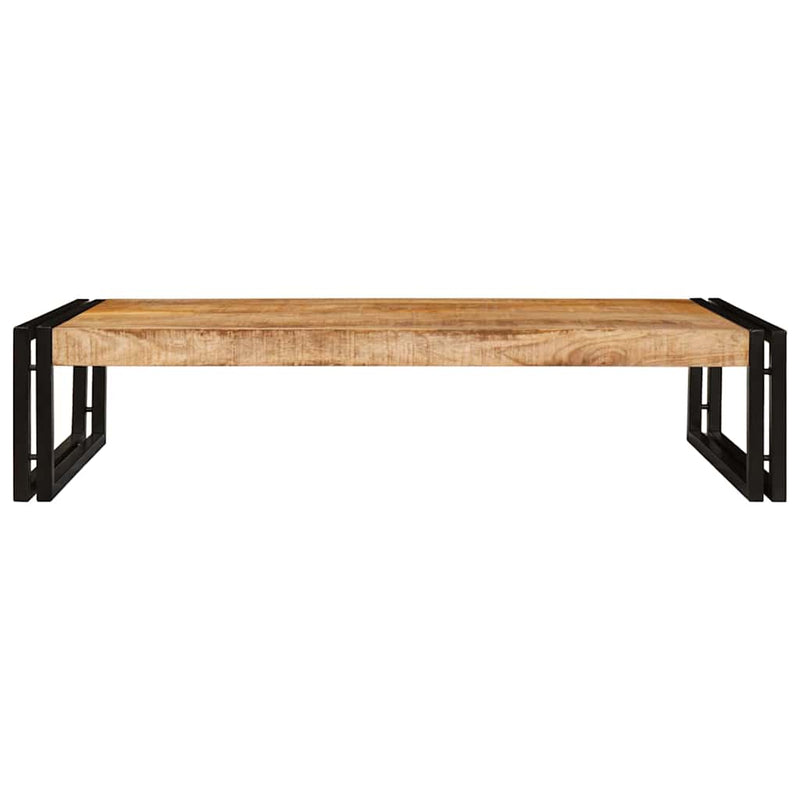 vidaXL Fürdőszobai polc 100 x 50 x 23 cm Tömör mangófa és vas