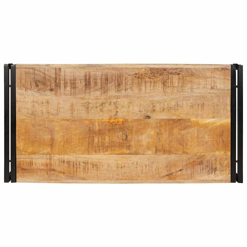 vidaXL Fürdőszobai polc 100 x 50 x 23 cm Tömör mangófa és vas