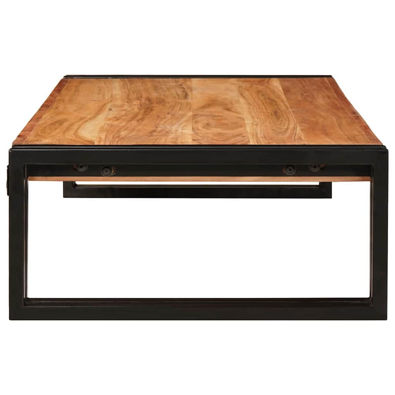 vidaXL Fürdőszobai polc 100 x 50 x 23 cm Tömör mangófa és vas