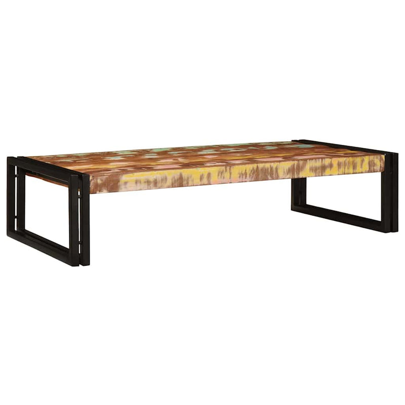 vidaXL Fürdőszobai polc 100 x 50 x 23 cm Tömör mangófa és vas