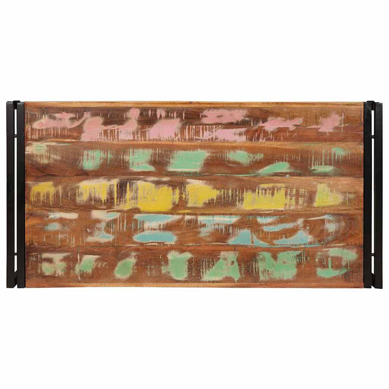 vidaXL Fürdőszobai polc 100 x 50 x 23 cm Tömör mangófa és vas