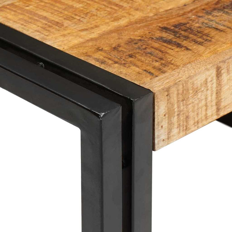 vidaXL Fürdőszobai polc 120 x 50 x 23 cm Tömör mangófa és vas
