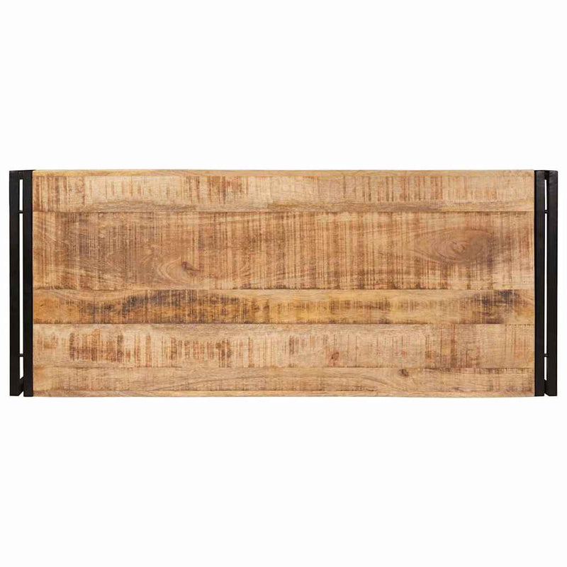 vidaXL Fürdőszobai polc 120 x 50 x 23 cm Tömör mangófa és vas
