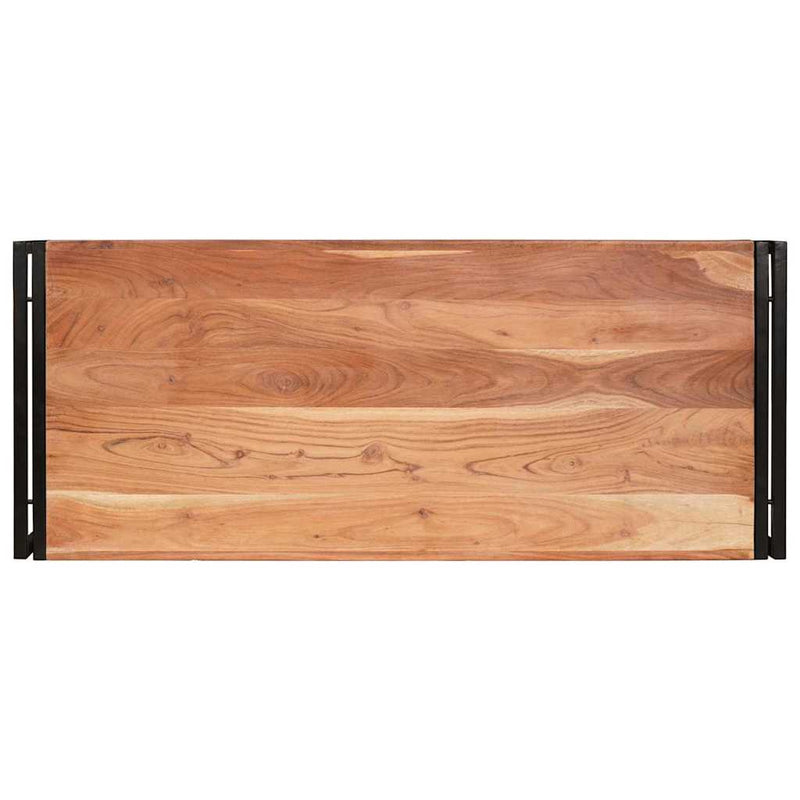 vidaXL Fürdőszobai polc 120 x 50 x 23 cm Tömör mangófa és vas