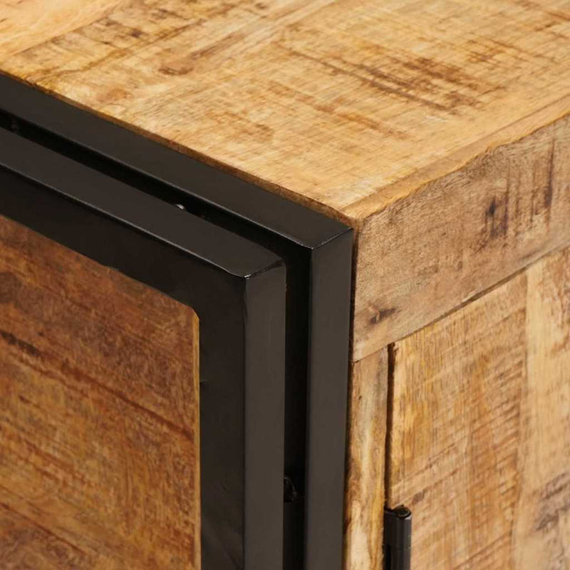 vidaXL Fürdőszobai mosdószekrény 71 x 33 x 58 cm Tömör mangófa és vas