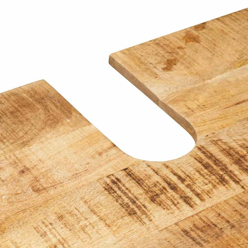 vidaXL Fürdőszobai mosdószekrény 71 x 33 x 58 cm Tömör mangófa és vas