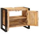 vidaXL Fürdőszobai mosdószekrény 71 x 33 x 58 cm Tömör mangófa és vas