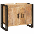 vidaXL Mosdókagyló szekrény Barna 71 x 33 x 58 cm Tömör Mangófát
