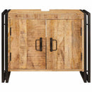 vidaXL Fürdőszobai mosdószekrény 71 x 33 x 58 cm Tömör mangófa és vas