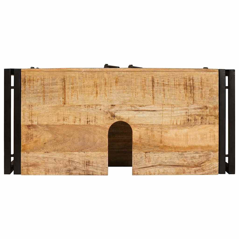 vidaXL Fürdőszobai mosdószekrény 71 x 33 x 58 cm Tömör mangófa és vas