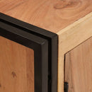 vidaXL Fürdőszobai mosdószekrény 71 x 33 x 58 cm Tömör akácfa és vas