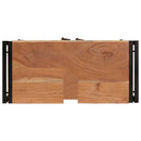 vidaXL Fürdőszobai mosdószekrény 71 x 33 x 58 cm Tömör akácfa és vas