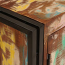 vidaXL Fürdőszobai mosdószekrény Tömör újrahasznosított fa és Vas