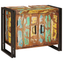 vidaXL Fürdőszobai mosdószekrény Tömör újrahasznosított fa és Vas