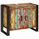 vidaXL Fürdőszobai mosdószekrény Tömör újrahasznosított fa és Vas