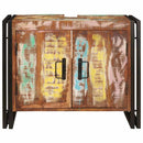 vidaXL Fürdőszobai mosdószekrény Tömör újrahasznosított fa és Vas