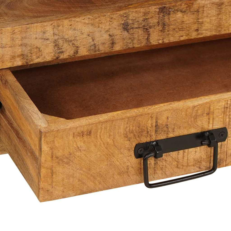 vidaXL Fürdőszobai mosdószekrény 71 x 33 x 58 cm Tömör mangófa és vas