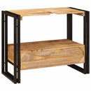 vidaXL Fürdőszobai mosdószekrény 71 x 33 x 58 cm Tömör mangófa és vas