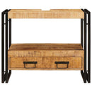 vidaXL Fürdőszobai mosdószekrény 71 x 33 x 58 cm Tömör mangófa és vas