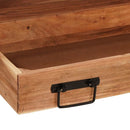 vidaXL Fürdőszobai mosdószekrény 71 x 33 x 58 cm Tömör akácfa és vas