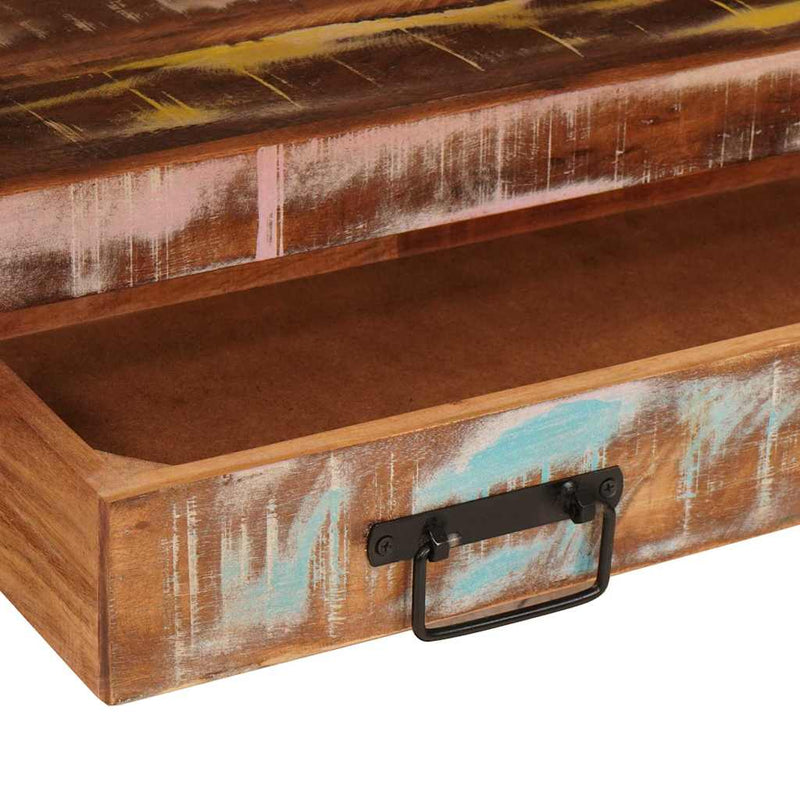 vidaXL Fürdőszobai mosdószekrény Tömör újrahasznosított fa és Vas