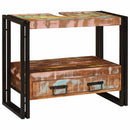 vidaXL Fürdőszobai mosdószekrény Tömör újrahasznosított fa és Vas