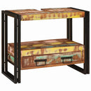 vidaXL Fürdőszobai mosdószekrény Tömör újrahasznosított fa és Vas