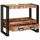 vidaXL Fürdőszobai mosdószekrény Tömör újrahasznosított fa és Vas