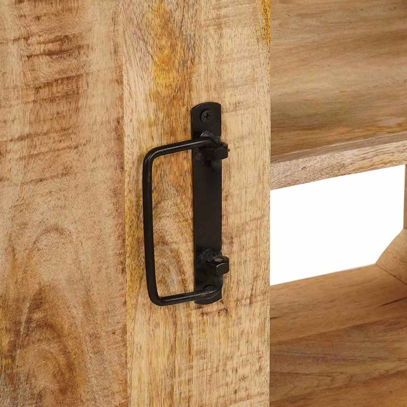 vidaXL Fürdőszobai mosdószekrény 71 x 33 x 58 cm Tömör mangófa és vas